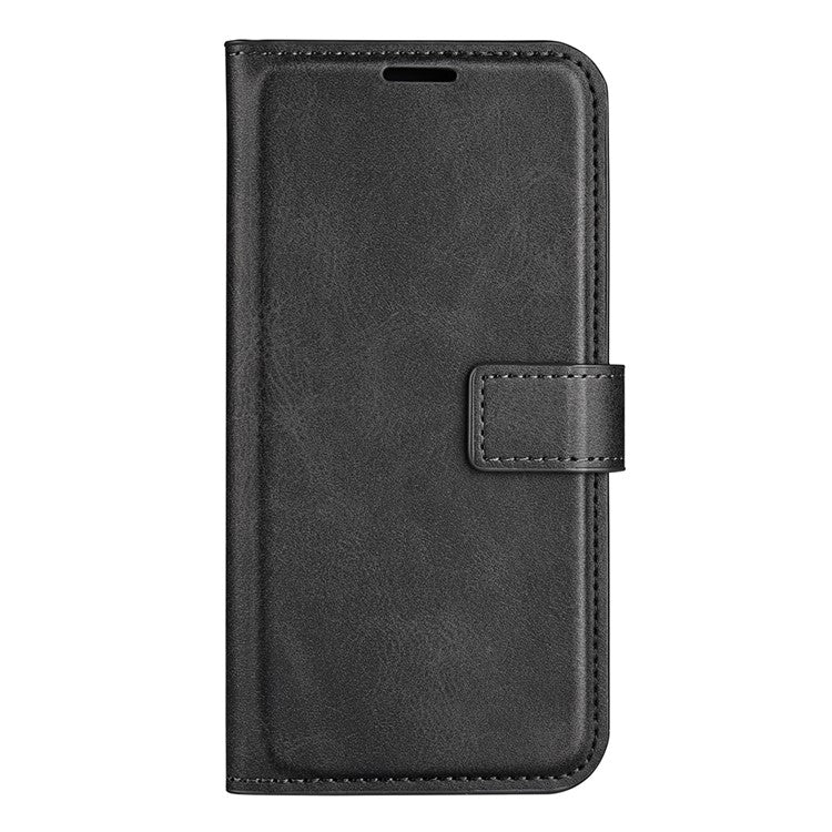 For vivo Y76 5G / Y76s 5G / Y74s PU Leather Flip Case Wallet Stand TPU Bumper Protective Phone Cover - Black