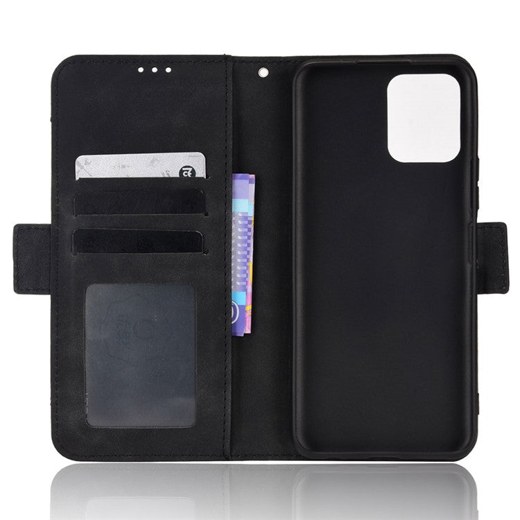 For vivo Y15s/Y15a/Y10/T1/Y01/iQOO U5x Stand Function Multiple Card Slot Cash Pocket PU Leather Cell Phone Case - Black