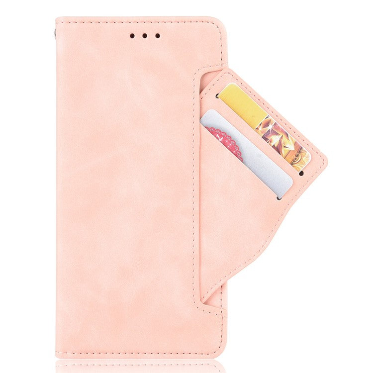 For vivo Y15s/Y15a/Y10/T1/Y01/iQOO U5x Stand Function Multiple Card Slot Cash Pocket PU Leather Cell Phone Case - Pink