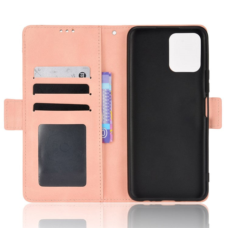 For vivo Y15s/Y15a/Y10/T1/Y01/iQOO U5x Stand Function Multiple Card Slot Cash Pocket PU Leather Cell Phone Case - Pink