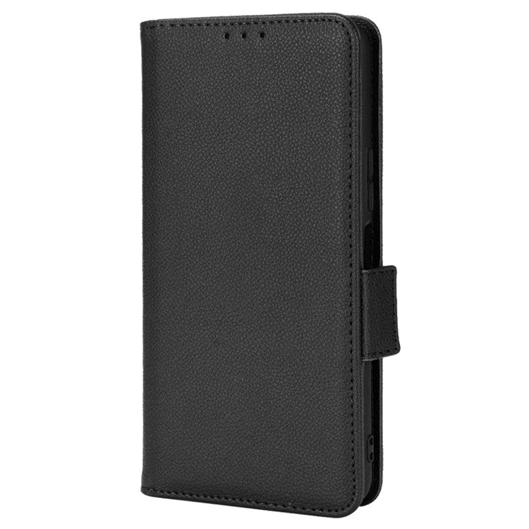 For vivo Y72 5G (Global Version) / Y52 5G / Y53s 5G / iQOO Z3 5G / T1x / iQOO Z5x Magnetic Wallet Case Litchi Texture PU Leather Stand Shockproof Cover - Black