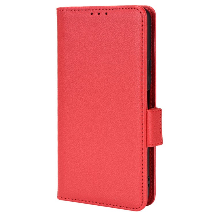 For vivo Y72 5G (Global Version) / Y52 5G / Y53s 5G / iQOO Z3 5G / T1x / iQOO Z5x Magnetic Wallet Case Litchi Texture PU Leather Stand Shockproof Cover - Red