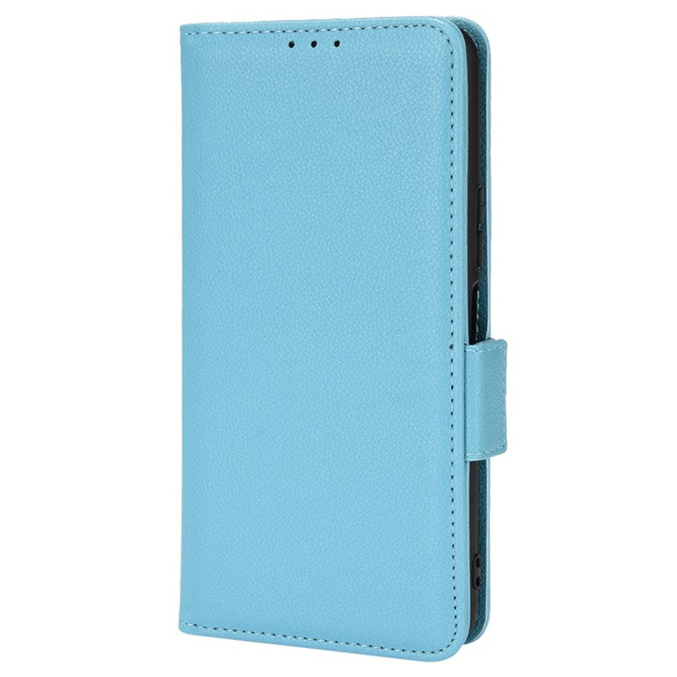 For vivo Y72 5G (Global Version) / Y52 5G / Y53s 5G / iQOO Z3 5G / T1x / iQOO Z5x Magnetic Wallet Case Litchi Texture PU Leather Stand Shockproof Cover - Baby Blue