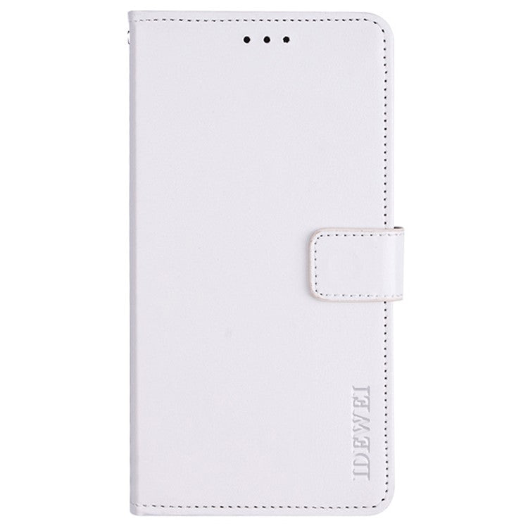 IDEWEI For vivo Y55s 5G Crazy Horse Texture Wallet Stand Protective Case PU Leather + TPU Folio Flip Magnetic Phone Shell - White