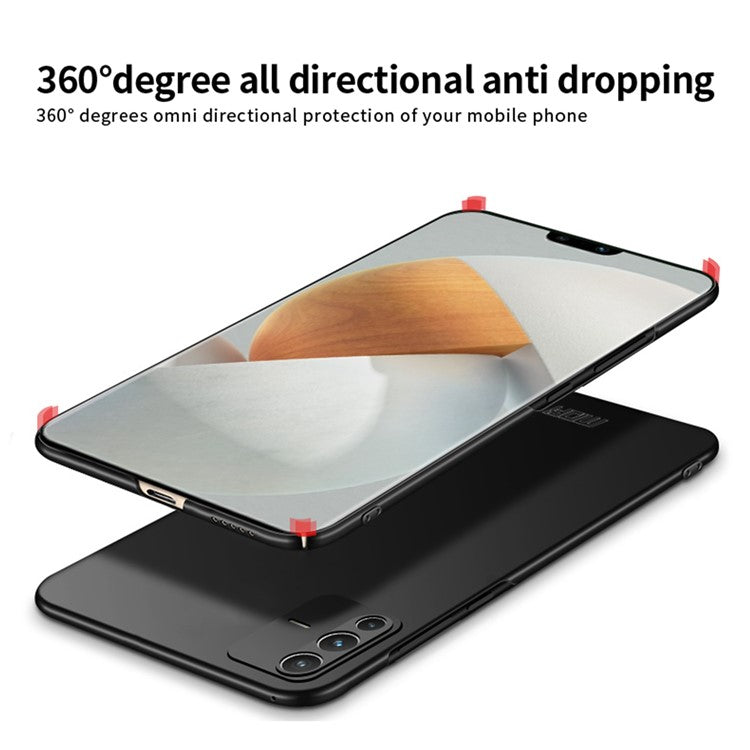 MOFI JK-1 Shield for vivo S12 Pro Matte Finish Anti-fingerprint Anti-fall Hard PC Cell Phone Shell Case - Black