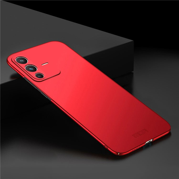 MOFI JK-1 Shield for vivo S12 Pro Matte Finish Anti-fingerprint Anti-fall Hard PC Cell Phone Shell Case - Red