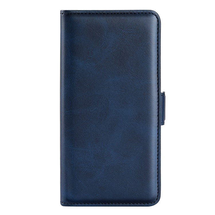 For Realme 9i/Oppo A36 4G/A76 4G Textured PU Leather Magnetic Case Full Body Protective Flip Wallet Phone Cover with Stand Feature - Blue