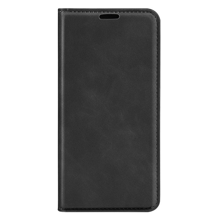 For Realme 9i/Oppo A36 4G/A76 4G Skin-touch Feeling PU Leather Flip Folio Case Wallet Stand Magnetic Closure Shockproof Phone Cover - Black