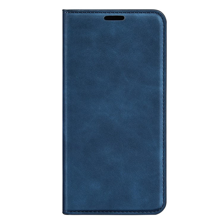 For Realme 9i/Oppo A36 4G/A76 4G Skin-touch Feeling PU Leather Flip Folio Case Wallet Stand Magnetic Closure Shockproof Phone Cover - Blue