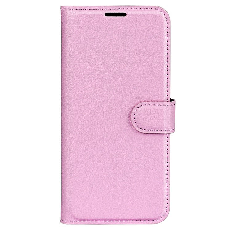 For Realme 9i/Oppo A36 4G/A76 4G PU Leather + TPU Leather Case Wallet Stand Overall Protection Litchi Texture Phone Cover - Pink