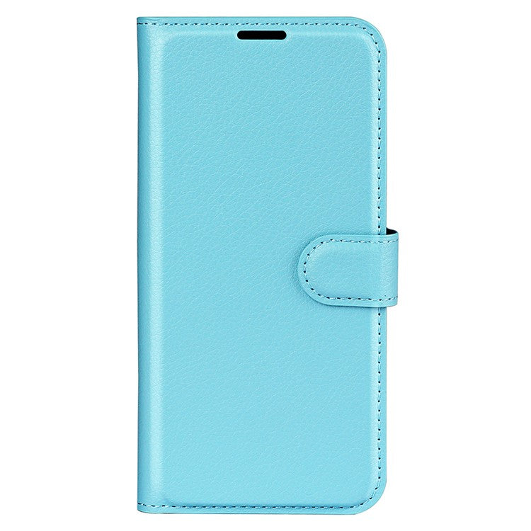 For Realme 9i/Oppo A36 4G/A76 4G PU Leather + TPU Leather Case Wallet Stand Overall Protection Litchi Texture Phone Cover - Blue