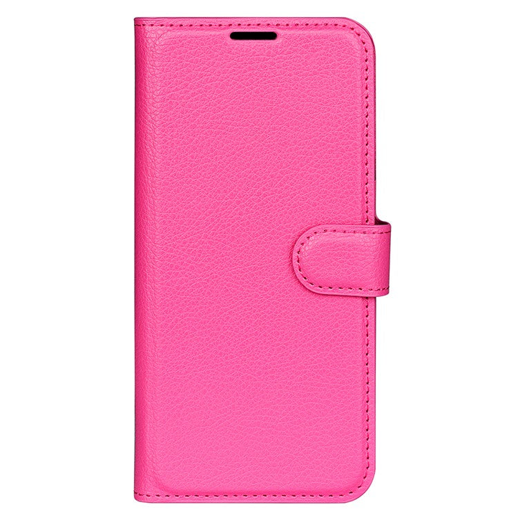 For Realme 9i/Oppo A36 4G/A76 4G PU Leather + TPU Leather Case Wallet Stand Overall Protection Litchi Texture Phone Cover - Rose