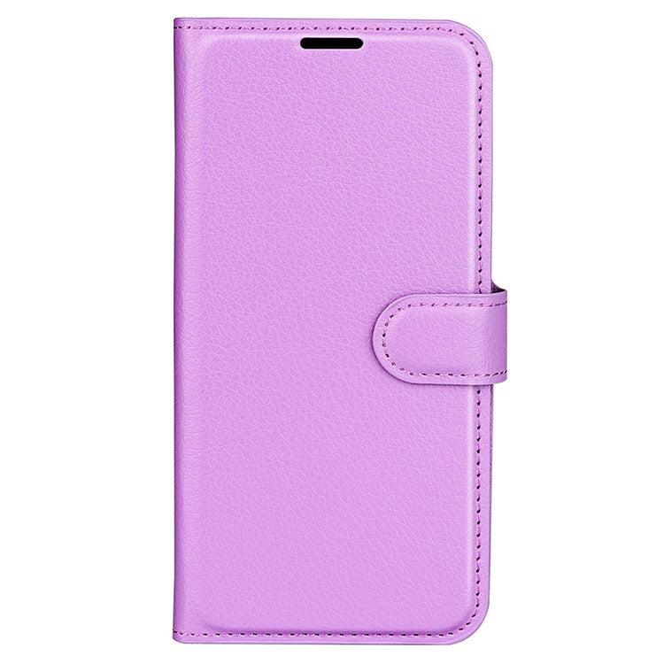 For Realme 9i/Oppo A36 4G/A76 4G PU Leather + TPU Leather Case Wallet Stand Overall Protection Litchi Texture Phone Cover - Purple