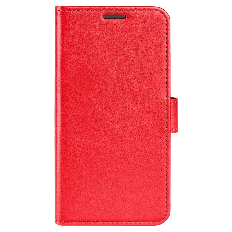 For Realme 9i/Oppo A36 4G/A76 4G Crazy Horse Texture Wallet Phone Case Drop Resistant Magnetic Clasp PU Leather Folio Flip Stand Cover - Red