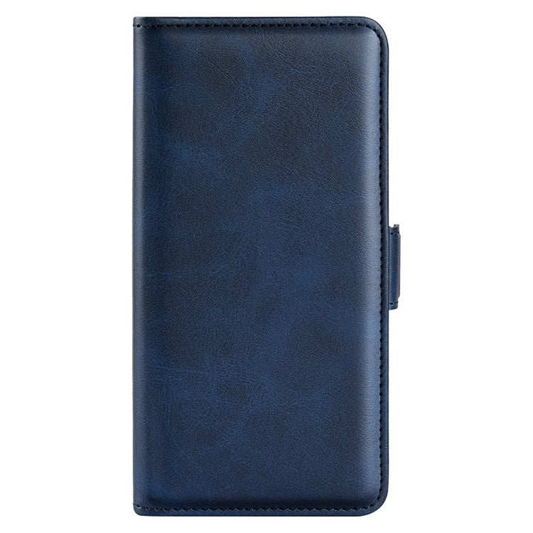 For Realme 9i/Oppo A36 4G/A76 4G Textured PU Leather Phone Case Folio Flip Wallet Protective Cover with Foldable Stand - Blue