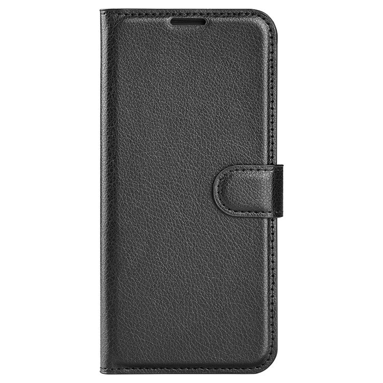 Litchi Texture Phone Case for vivo iQOO 9 Pro, Wallet Phone Stand PU Leather Protective Cover - Black