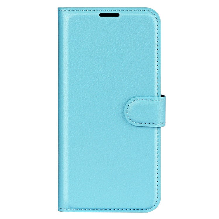 Litchi Texture Phone Case for vivo iQOO 9 Pro, Wallet Phone Stand PU Leather Protective Cover - Blue