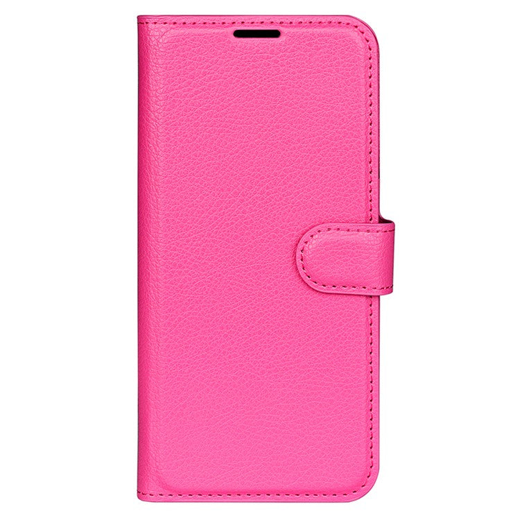 Litchi Texture Phone Case for vivo iQOO 9 Pro, Wallet Phone Stand PU Leather Protective Cover - Rose