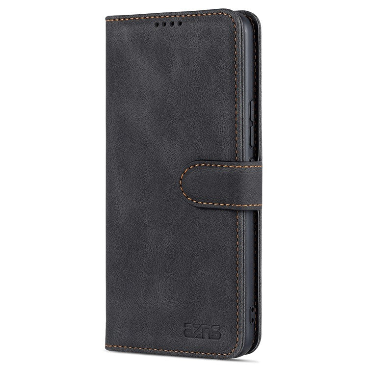 AZNS for vivo S10e 5G/V23e 4G/5G Phone Case, Folio Stand Wallet Magnetic PU Leather Protect Folio Cover - Black