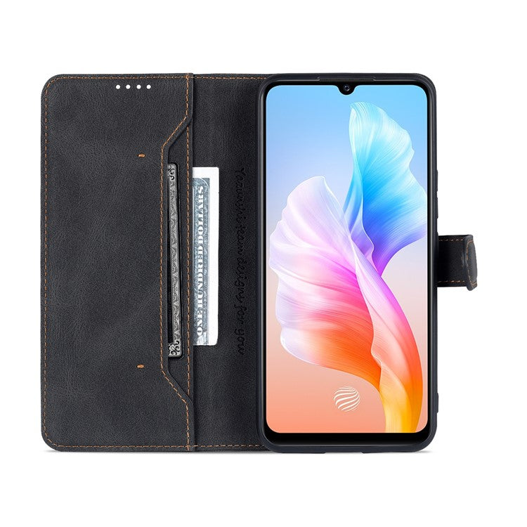 AZNS for vivo S10e 5G/V23e 4G/5G Phone Case, Folio Stand Wallet Magnetic PU Leather Protect Folio Cover - Black