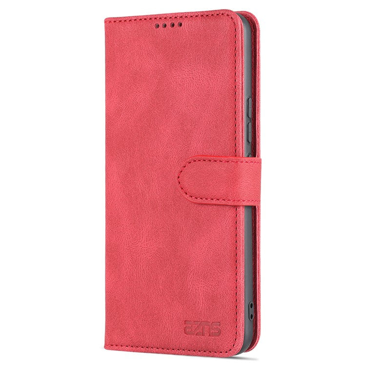 AZNS for vivo S10e 5G/V23e 4G/5G Phone Case, Folio Stand Wallet Magnetic PU Leather Protect Folio Cover - Red