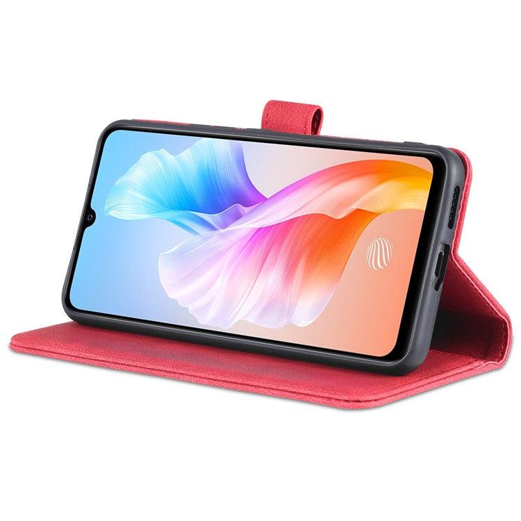 AZNS for vivo S10e 5G/V23e 4G/5G Phone Case, Folio Stand Wallet Magnetic PU Leather Protect Folio Cover - Red