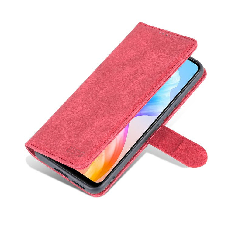 AZNS for vivo S10e 5G/V23e 4G/5G Phone Case, Folio Stand Wallet Magnetic PU Leather Protect Folio Cover - Red