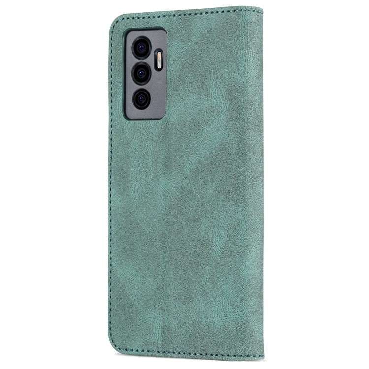 AZNS for vivo S10e 5G/V23e 4G/5G Phone Case, Folio Stand Wallet Magnetic PU Leather Protect Folio Cover - Green