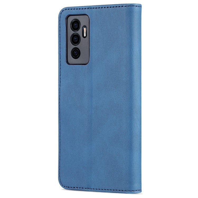 AZNS for vivo S10e 5G/V23e 4G/5G Phone Case, Folio Stand Wallet Magnetic PU Leather Protect Folio Cover - Blue