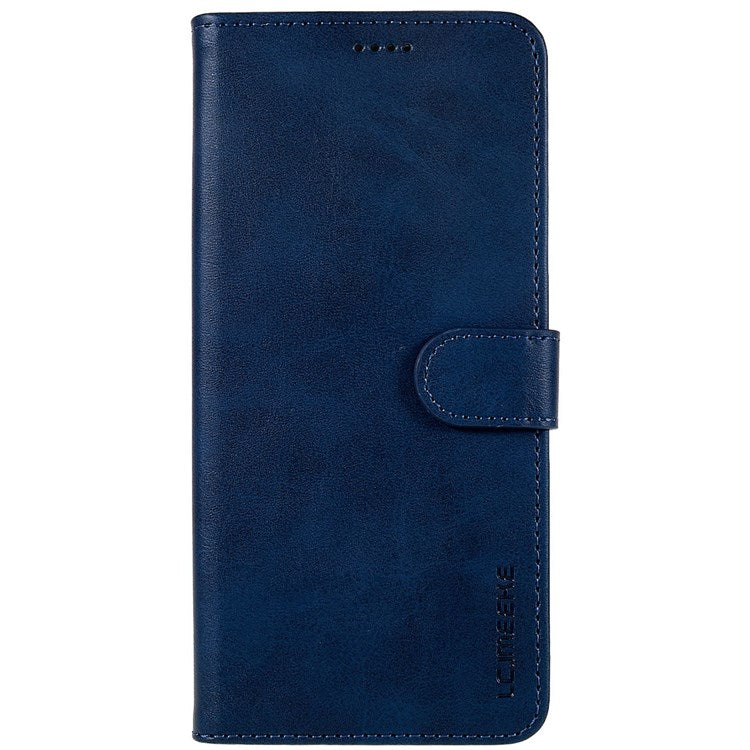 LC.IMEEKE For vivo Y75 5G/Y55 5G/T1 5G Flip Folio Book PU Leather Phone Case Wallet Style Stand Full Body Protective Cover - Blue