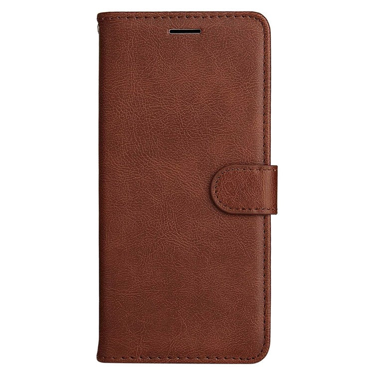 KT Leather Series-2 Leather Stand Phone Casing for vivo Y55 5G, Wallet Design 360-Degree Full Protection Leather Phone Case with Handy Strap - Brown