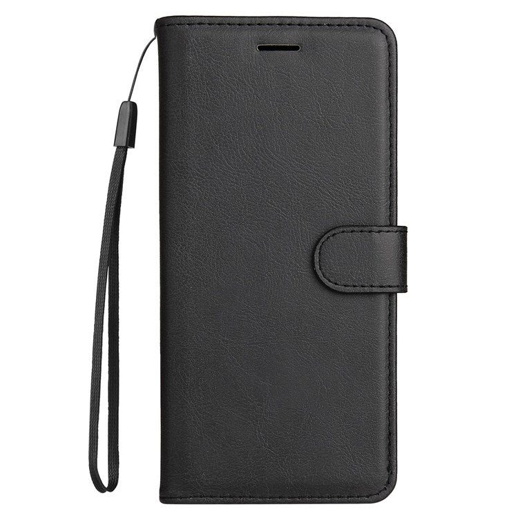 KT Leather Series-2 Leather Stand Phone Casing for vivo V23 5G, Magnetic Clasp Design Leather Wallet Phone Case with Handy Strap - Black