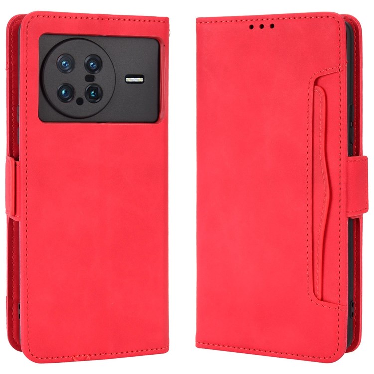 Smartphone Case for vivo X Note, Magnetic Wallet Style Stand Flip PU Leather Phone Cover - Red