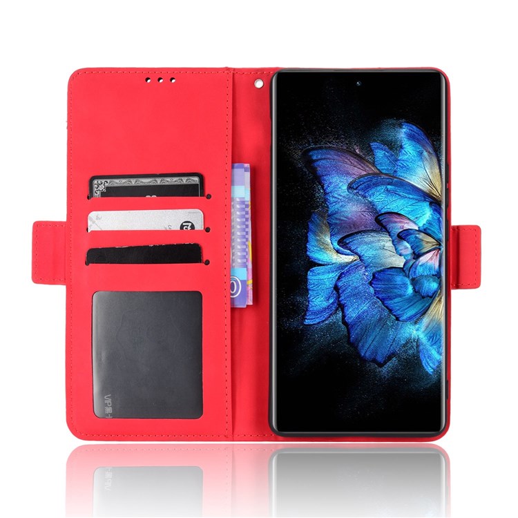 Smartphone Case for vivo X Note, Magnetic Wallet Style Stand Flip PU Leather Phone Cover - Red