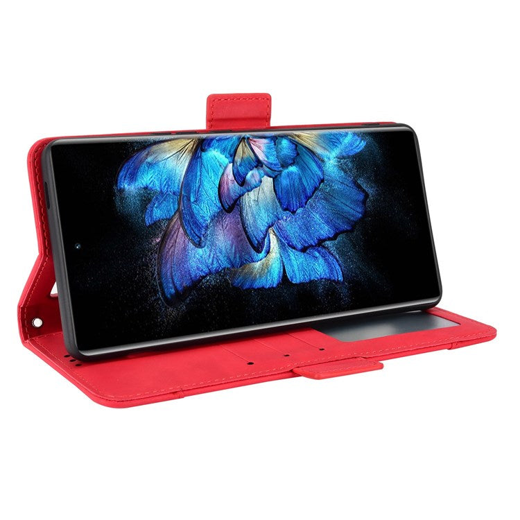 Smartphone Case for vivo X Note, Magnetic Wallet Style Stand Flip PU Leather Phone Cover - Red