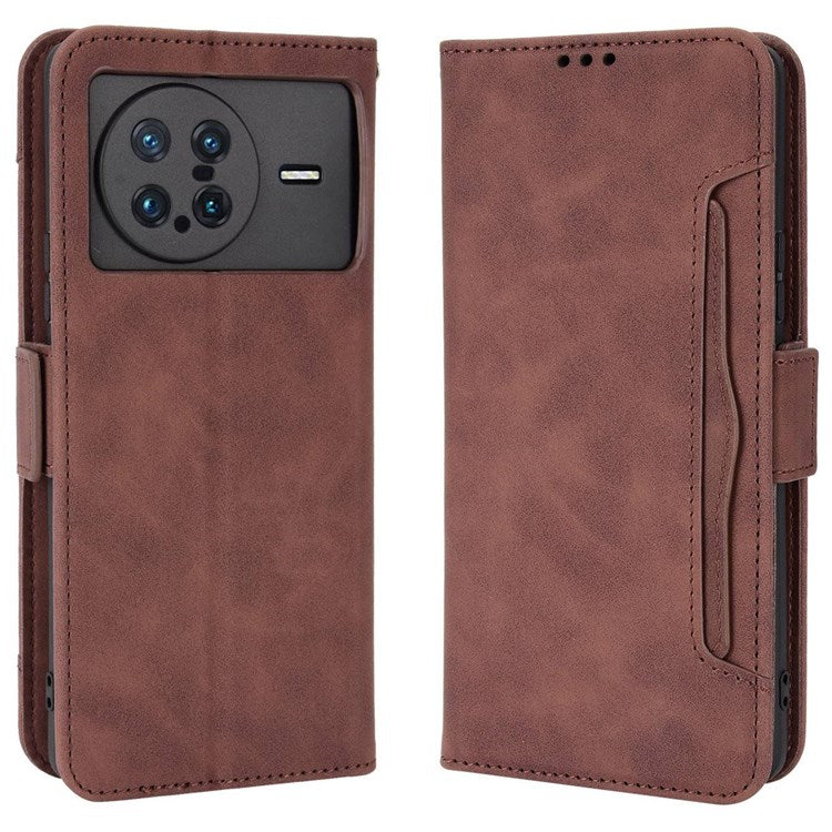 Smartphone Case for vivo X Note, Magnetic Wallet Style Stand Flip PU Leather Phone Cover - Brown