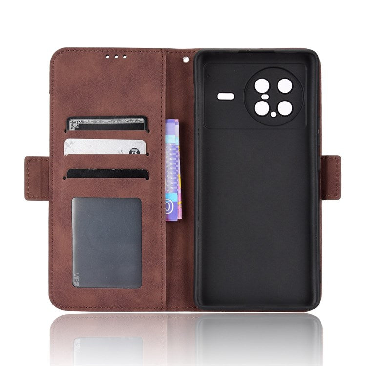 Smartphone Case for vivo X Note, Magnetic Wallet Style Stand Flip PU Leather Phone Cover - Brown