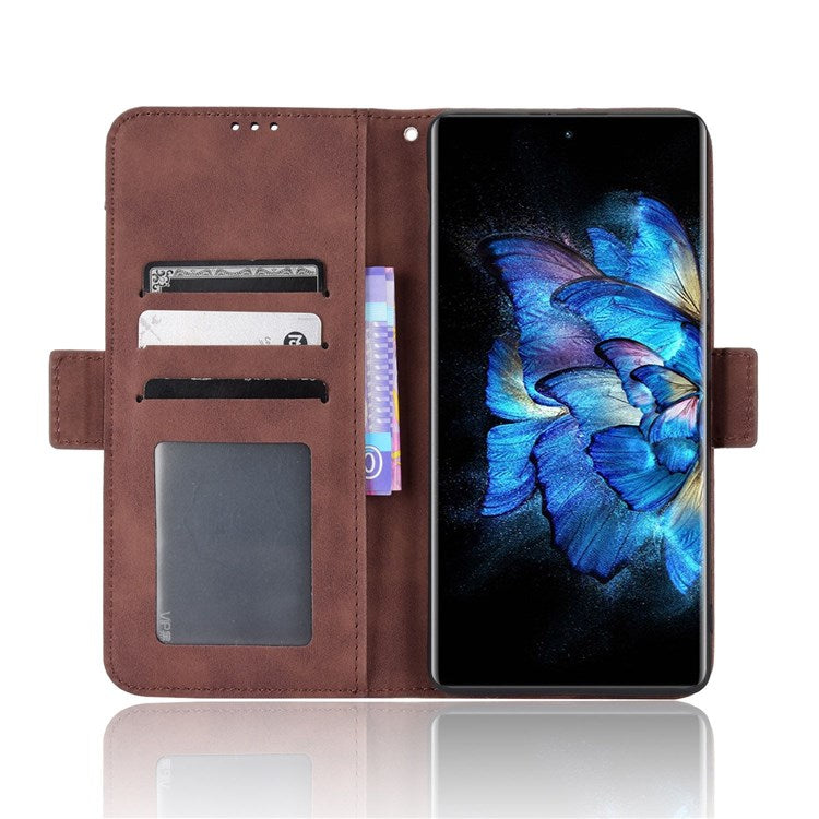 Smartphone Case for vivo X Note, Magnetic Wallet Style Stand Flip PU Leather Phone Cover - Brown