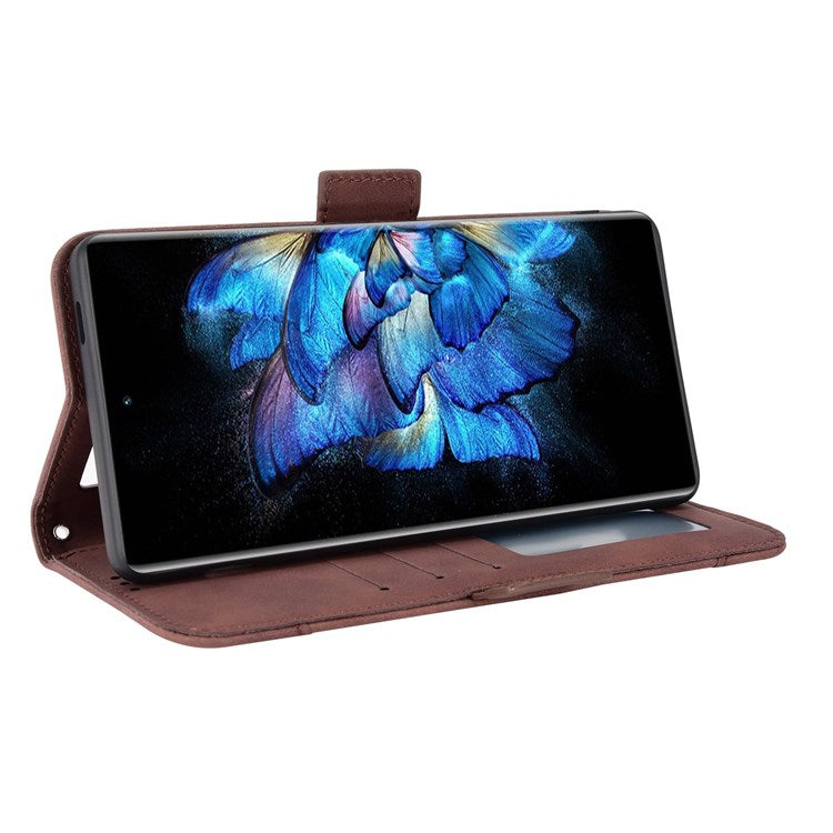 Smartphone Case for vivo X Note, Magnetic Wallet Style Stand Flip PU Leather Phone Cover - Brown