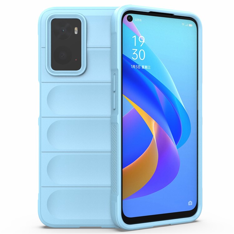 Soft TPU Case for Realme 9i/Oppo A36/A76 4G Anti-fall Phone Wear-resistant Rugged Back Cover Phone Protector - Baby Blue