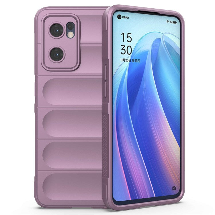 Soft TPU Back Cover for Oppo Reno7 5G (Global) Well-protected Anti-drop Rugged Phone Case - Light Purple