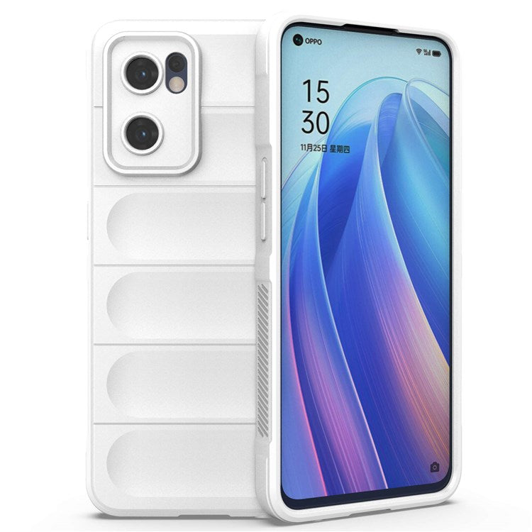 Soft TPU Back Cover for Oppo Reno7 5G (Global) Well-protected Anti-drop Rugged Phone Case - White