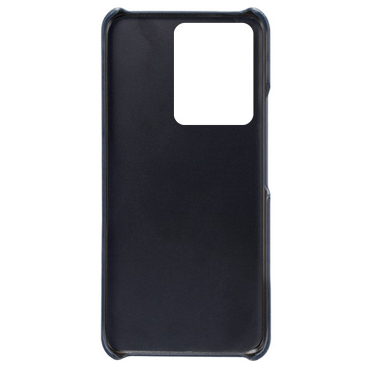 For vivo S15 5G Dual Card Slots PU Leather Coated PC Case Anti-drop Protection Phone Cover - Blue