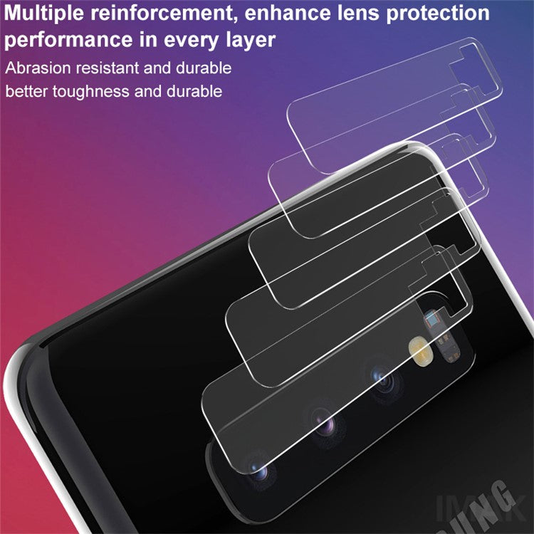 IMAK 2Pcs/Pack High Definition Clear Glass Camera Lens Protector for Samsung Galaxy S10 Plus