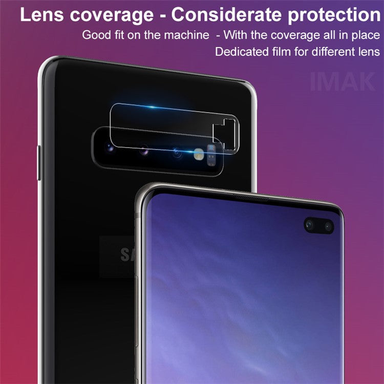 IMAK 2Pcs/Pack High Definition Clear Glass Camera Lens Protector for Samsung Galaxy S10 Plus