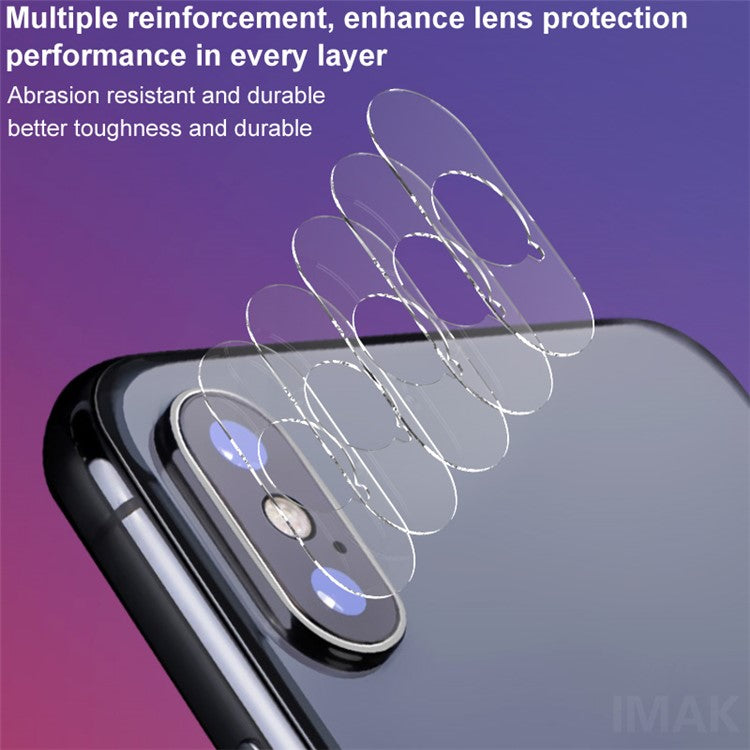 IMAK 2Pcs/Pack HD Glass Protective Lens Film for iPhone XS/X/XS Max