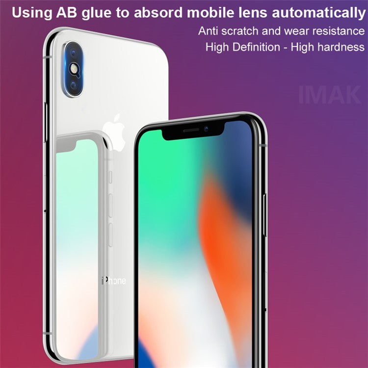 IMAK 2Pcs/Pack HD Glass Protective Lens Film for iPhone XS/X/XS Max