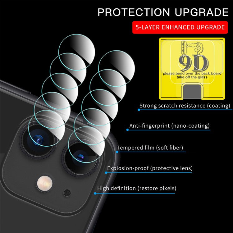 Ultra-thin Full Coverage Clear Tempered Glass Camera Lens Protective Film for iPhone 11 6.1 inch