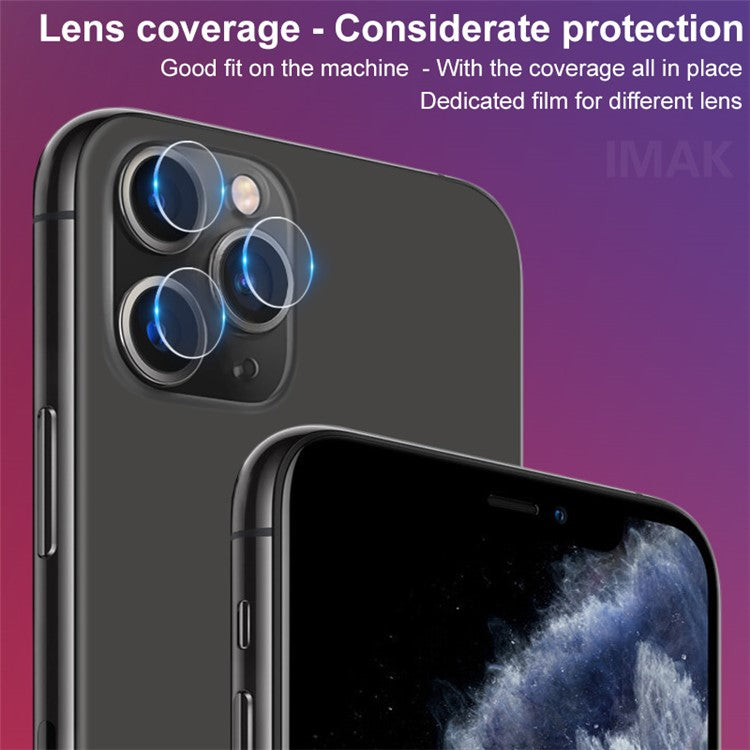 IMAK 2Pcs/Pack Ultra-Clear Tempered Glass Camera Lens Protector for iPhone 11 Pro / iPhone 11 Pro Max