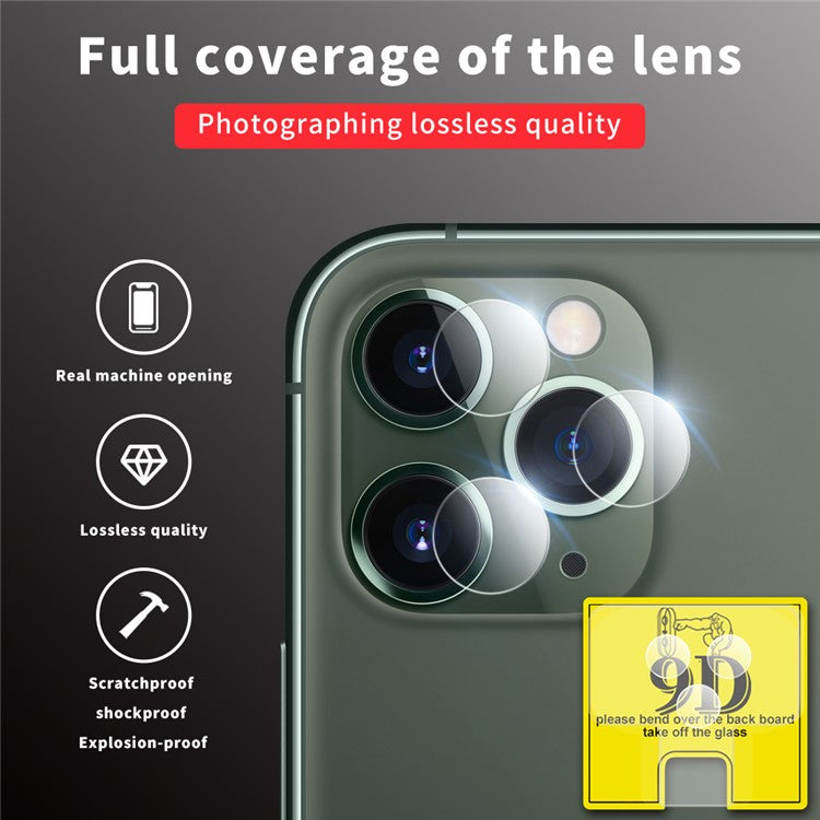 HD Explosion-proof 9D Tempered Glass Camera Lens Protector Set for iPhone 11 Pro 5.8 inch (2019)